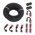Fuel Line Kit Braided Nylon Hose 4AN 6AN 8AN 10AN Cpe 10FT 20FT Black Red New. Price: $95.99.
