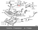 Genuine Oe Valve Assy, Fuel Cut Off W/tube, 7734033020 For Toyota 77340-33020 Neu. Price: $35.59.