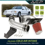 Cold Air Intake Induction Chrome + Heat Shield Filter For 89-93 Mustang Gt 5.0L New. Price: $55.88.
