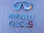 2003 2004 2005 2006 Infiniti G35 Sedan Door Rear Trunk Deck Lid Emblems Used. Price: $27.00.