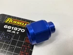 Russell 661970 8AN Flare Cap Adapter Fitting With Blue Finish New. Price: $8.99.