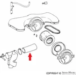 Porsche Regulator Air Cleaner Hose 70-73 911-108-272-00 91110827200 New. Price: $146.15.