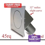 Hagan Street Rod FD45RQ, One Natural Steel Round Quarter Panel Fuel Door Hinged New. Price: $232.23.