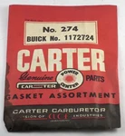 1955-1956 Buick Special Nos Carter 2BBL Carb Gasket Set 1172724 Used. Price: $12.99.