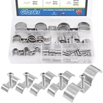 Glarks 50PCS 5/16" 3/8" 1/2'' 5/8" 1" Stainless Steel Double Line Clamps Fuel... New. Price: $25.13.