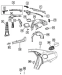 Genuine Mopar Fuel Filler Door Reinforcement 68585258AB New. Price: $24.83.