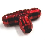 06 Male Tee Fitting With Pressure Port Show Polished Red Anodized Aluminum New. Price: $18.90.