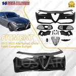 Front Complete Bumper Kit W/ Grille Brackets For 2017-2025 Alfa Romeo Giulia New. Price: $1474.99.