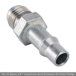 6AN Male Flare To 3/8" (.375") Transmission Cooler Quick Disconnect Adapter New. Price: $11.36.