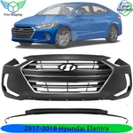 Front Bumper Cover Paintable & Grille Assembly Kit For 2017-2018 Hyundai Elantra New. Price: $267.55.
