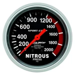 Auto Meter 3428 Sport-comp Series 2-5/8" Nitrous Pressure Gauge, 0-2000 Psi New. Price: $153.16.