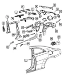 Genuine Mopar Fuel Filler Door Reinforcement Right 68585256AA New. Price: $21.27.